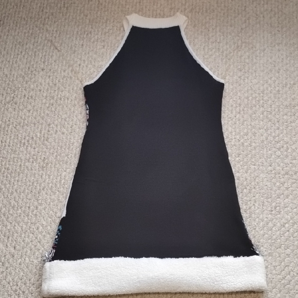 Festive Sweater Ugly Holliday Mini Dress Black Sparkle Sz XXL (19) Soft Stretchy - Picture 14 of 14